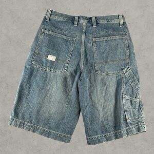 Old Navy Jean Shorts Mens 32 Blue Carpenter Baggy Wide-Leg Grunge 2000s Skater